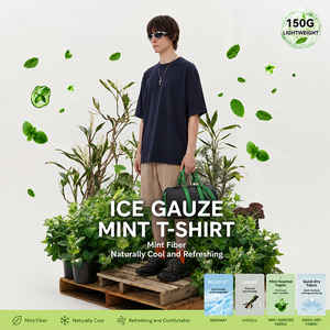 เสื้อยืดแขนสั้นคอกลมสีพื้น รุ่นซอลอน่า ซัมเมอร์ใหม่ แห้งเร็ว เย็นสบาย ต้านเชื้อแบคทีเรีย ผสมมิ้นท์ น้ำหนักเบา 150 กรัม แบบเปิดไหล่ - Product Image 1