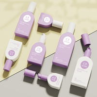 Ensemble d'Emballages en Verre Vides Rose Vert Violet Personnalisé 25ML 45ML 60ML 100ML Bouteille Pompe en Verre pour Huile, Sérum et Lotion