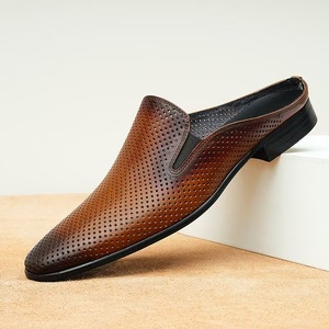 2025 Trending Men's Summer Fisherman Slip-On <b>Flat</b> Sandals Breathable Leather Casual Walking Outdoor Slides - Product Image 2