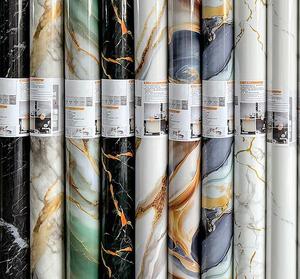 Nouveau marbre à motifs dorés auto-adhésif mur attaché dorure papier peint auto-adhésif panneaux en PVC <span class=keywords><strong>Film</strong></span> enduit de couleur - Product Image 1