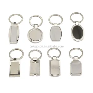 Guter Preis Bulk Custom Plain Schlüssel bund Geschenk Hartem ail Gedruckte Logos Metall Schlüssel anhänger für Business Promotion
