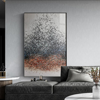 Peinture à l'huile abstraite minimaliste nordique faite à la main, peinture décorative moderne haut de gamme pour la décoration du salon
