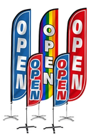 Drapeau plume rouge et bleu, impression simple/double face, disponible dès maintenant, vente en gros