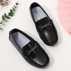 Mocassins en cuir pour enfants 2026, motif crocodile, chaussures habillées à enfiler, confortables, décontractées, vente en gros d'usine, conception personnalisée OEM - Product Image 6