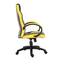 Chaise de jeu ergonomique pivotante en cuir PU personnalisée avec fonction de réglage en hauteur pour salle d'ordinateur et bureau