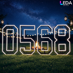 LEDA Outdoor Event Part Customized Foldable RGB <b>Marquee</b> Numbers <b>Light</b> Up Letter Sign for Wedding - Product Image 1