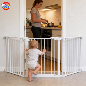 MFF001 Metal Fireplace Fence Portable Baby Playpen Fence Gates Pet Fence for Baby Pet - Product Image 6