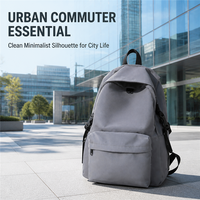 Sac à dos universitaire unisexe grande capacité avec fermeture éclair, bretelles à coussin d'air, en nylon imperméable et antivol, pour jeunes et étudiants