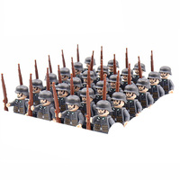 WW2 militaire Mini soldat Figure armée arme soldat allemand soviétique USA rmy bloc de construction jouets