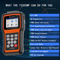 Herramienta Programadora TPMS WIFI Foxwell T2000, 3 Métodos de Reaprendizaje, Lectura y Eliminación de Códigos de Error, Programación de Sensor T20 para el 98% de los Vehículos, 315/433MHz