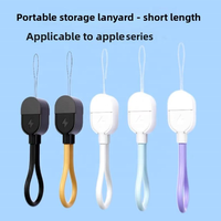 60W PD Schnellladungs-Powerbank 2-in-1 Schlüsselband Anti-Verlust Tragbares Ladegerät Typ-C Lade- und Datenkabel für Mobiltelefone