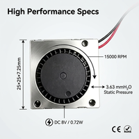 Ventilateur soufflant 2507 en acier inoxydable, micro-hydraulique sans balais, 15000 tr/min, refroidissement CC pour récepteur de drone FPV VTX