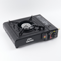 Réchaud à gaz portable GEMTREK double combustible avec connecteur de tuyau et certification CE pour bouteilles GPL et butane, cuisinière à gaz pour le camping en plein air