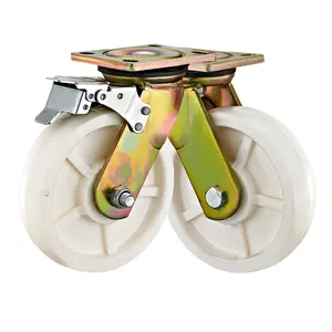 Rodas resistentes da maquinaria, 4 "5" 6 "8" rodas de ferro fundido rodas pu rodas do carrinho giratório rodas de carregamento alto