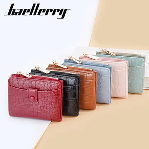 Vente chaude femmes fermeture éclair Crocodile cuir femme pièce femmes court portefeuille sac à main fait à la main - Product Image 5