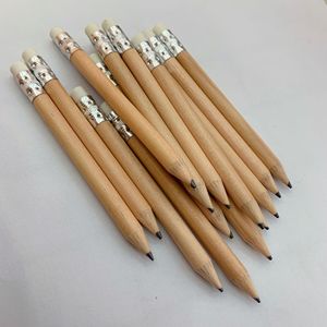 Lápiz de Escritura de Madera Hexagonal Verde y Negro de 3.5 Pulgadas con Logotipo Personalizado - Product Image 5