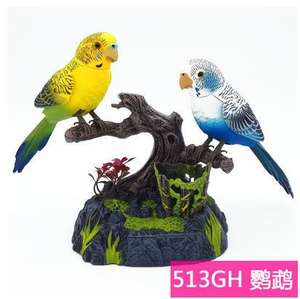 Vente en gros de mini cages à oiseaux personnalisées mignonnes à détection vocale double oiseau électronique en plastique pour enfants jouets pour animaux de compagnie jouet lumineux de dessin animé - Product Image 4
