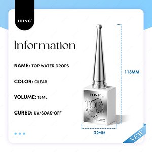 Vernis à ongles gel 3D stéréoscopique effet goutte d'eau, couche de finition transparente sans essuyage, haute brillance, longue tenue, pour salon de manucure (vente en gros) - Product Image 6
