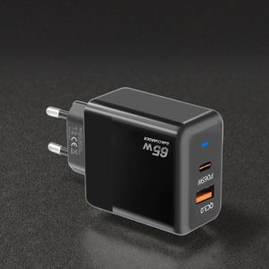 Custom 65W Dual-Port USB-<b>C</b> Charger: 65W PD + 20W QC LED Indicator <b>Type</b>-<b>C</b> Fast Charge - Product Image 3