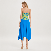 SHANGFU Personnalisé OEM ODM Justaucorps Vert Bustier Corset Sexy Élégant Imprimé Floral Taille Cintrée Vêtements de Soirée Clubwear pour Femmes