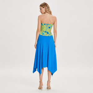 SHANGFU Body da Donna Personalizzato OEM ODM Verde <span class=keywords><strong>Senza</strong></span> <span class=keywords><strong>Spalline</strong></span> con <span class=keywords><strong>Corsetto</strong></span> Sexy Elegante Stampa Floreale e Vita Strutturata per Feste e Clubwear - Product Image 2