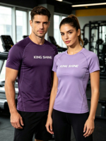 T-shirt personnalisé pour homme, haute qualité, sensation de fraîcheur, coupe ajustée, t-shirt de sport pour couple, t-shirt de compression, t-shirt de course