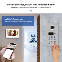 Sistema de seguridad de timbre de video inteligente a prueba de agua con panel de interfono simple y cámara a color Incluye tarjeta de memoria