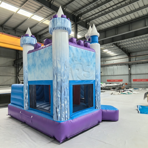 <span class=keywords><strong>Castillo</strong></span> Inflable con Tobogán, Combo Inflable de Brincolín con Diseño de Nieve Congelada, para Centros Comerciales y Promociones de Diversión - Product Image 4