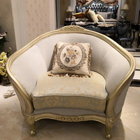 Canapé de salon classique européen en bois massif sculpté, combinaison 1+2+3, ensemble de canapés de luxe en tissu style palais, mobilier