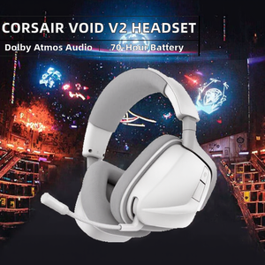 Auriculares Inalámbricos para Juegos <span class=keywords><strong>Corsair</strong></span> Void V2 - para <span class=keywords><strong>PC</strong></span>/PS5/PS4/Switch/Móvil con Cancelación Activa de Ruido y 70 Horas de Duración - Product Image 2