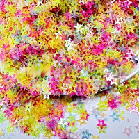 Étoile à cinq branches 7 mm, paillettes creuses en PET écologiques, résistantes à la chaleur, pour nail art DIY, poudre scintillante dorée, paillettes pour ongles