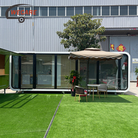 WECARE Maison conteneur préfabriquée de luxe Capsule spatiale Light Mobile Glamping Resort Hotel Portable Mobile Space Capsule Maison de luxe