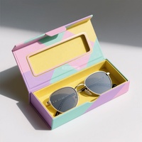 Emballage de lunettes de soleil de luxe personnalisé boîte cadeau magnétique recyclable pour lunettes de soleil de qualité supérieure avec fenêtre
