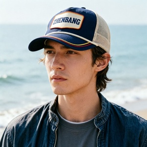 Casquettes Trucker Vintage Brodées avec Badge, Casquettes Trucker à Cordon, Casquettes Trucker Personnalisées à 5 Panneaux, Écussons pour Tenue Décontractée Unisexe - Product Image 6