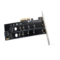 Dual Protocol Erweiterungs karte 110mm Pcie zu M.2 Nvme SSD NGFF Riser Card M-KEY B-KEY Dual Interface Black Stock High