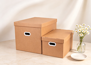 5-Layer Thick Kraft <b>Corrugated</b> <b>Paper</b> Eco-Friendly Recyclable Book Shaped Box Magnetic Closure Strong Load Bearing Tear - Product Image 5