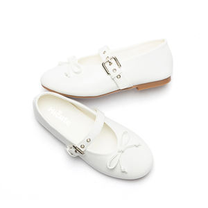 أحذية ماري جين معدنية ذهبية للفتيات من هايكيوت - أحذية أميرات للأطفال للحفلات والمدرسة مع فيونكة وإبزيم ونعل ناعم - Product Image 5