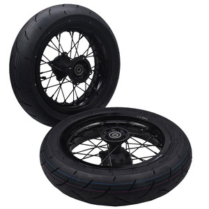 Ruota Super Motore da 12 Pollici 2.50-12 con Cerchione Anteriore <span class=keywords><strong>e</strong></span> Pneumatico Stradale 90/90-12 <span class=keywords><strong>e</strong></span> Ruota Posteriore 3.00-12 con Pneumatici Stradali 120/70-12 - Product Image 4
