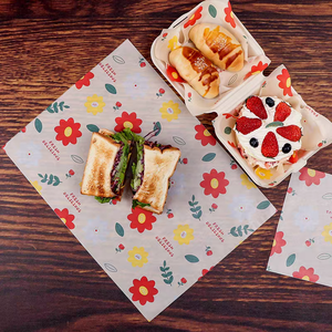 Papier alimentaire personnalisé écologique jetable résistant à l'huile avec logo imprimé, taille personnalisée, papier pour tacos, burritos, papier résistant à la graisse pour <span class=keywords><strong>charcuterie</strong></span> - Product Image 3