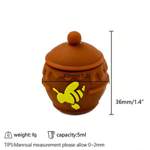 Pot en silicone portable et écologique pour cire ou huile, idéal pour les voyages, disponible en 2 ml, 3 ml, 5 ml, 7 ml, 9 ml, 11 ml, 22 ml - Product Image 2