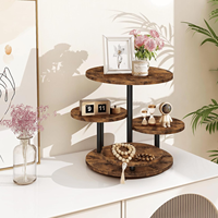 Support à gâteau en bois à 3 niveaux, ensemble vintage de luxe en bois pour événements, supports à gâteau en bois blanc