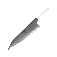 Lames de couteau de cuisine en acier Damas véritable, motif rose, japonais, acier 10CR15MOV CORE, pour la fabrication de couteaux DIY