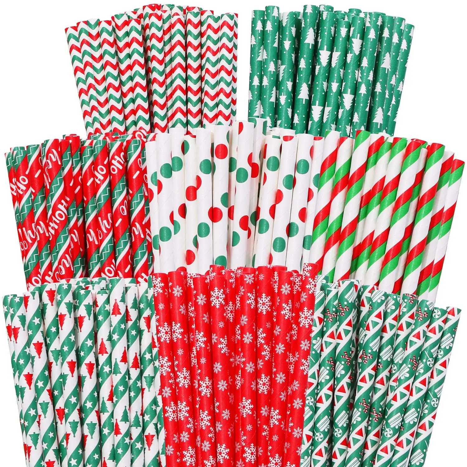 25 шт. рождественские бумажные соломинки Снежинка питьевой соломы веселые рождественские украшения для дома 2022 Рождество Новый год Noel питания