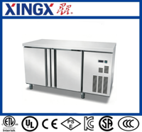 Congélateur commercial sous comptoir, table de travail de cuisine, température unique, réfrigérant R290, acier inoxydable 304/201 intérieur et extérieur