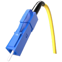 Câble de brassage fibre optique 1m (3ft) 2 fibres LC UPC Duplex vers SC UPC Duplex Monomode (OS2) Riser (OFNR) 2.0mm à gaine serrée Jaune
