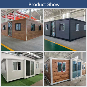 Maison en acier coloré à double <span class=keywords><strong>aile</strong></span>, boîte d'expansion, appartement avec salle de bain, motif de briques, application extérieure - Product Image 4