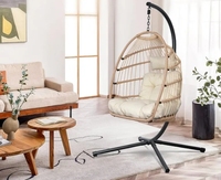 Œuf populaire pour le jardin Balançoires de patio en rotin Chaise suspendue pour l'extérieur pour le commerce de gros