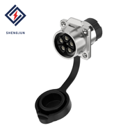Connecteur d'alimentation circulaire étanche IP68 LP28 480V mâle-femelle 3/5 broches 16A 32A Prise aviation