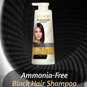 BREMOD Shampoo Colorante Nero al Ginseng Senza Ammoniaca, Non Macchia la Pelle, Copertura 100% Capelli Grigi e Bianchi, Colorazione Rapida in <span class=keywords><strong>8</strong></span> Minuti, 200g*2 - Product Image 1