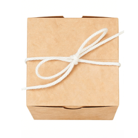 Boîte à biscuits en papier kraft décorative avec cordon blanc, impression personnalisée du logo, chocolat, bonbons, biscuits